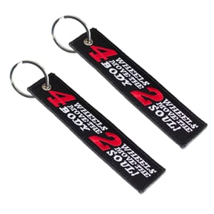 Nyckelring 4 Wheels Move the Body 2 Wheels Move The Soul