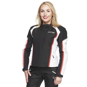 Sweep Milanese Dam MC-Jacka Svart/Vit/Röd