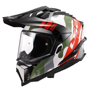 LS2 Adventurehjälm MX701 Explorer Camox Vit/Röd Camo