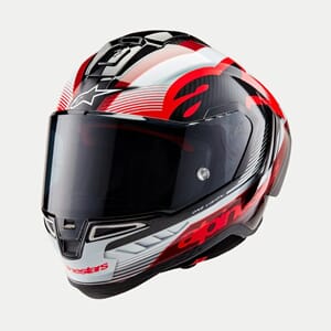 Alpinestars Hjälm Supertech R10 Svart/Carb/Röd/Vit