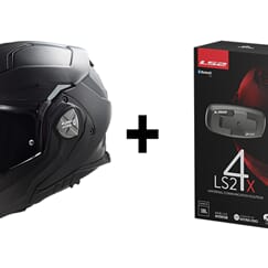 LS2 Öppningsbar Hjälm FF901 Advant X Matt Svart m/Cardo 4X